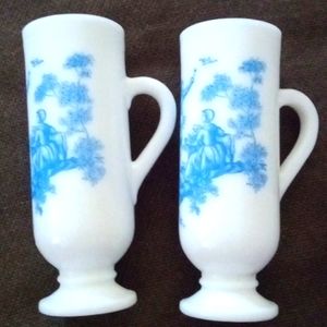 Avon Milkglass 5 inch Colonial Pattern BudVases